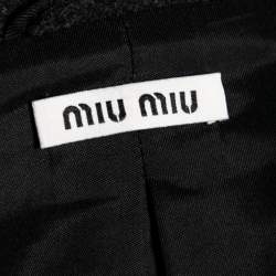 Miu Miu Grey Wool Long Sleeve Flared Jacket S
