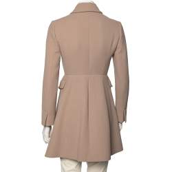 Miu Miu Beige Wool Button Front Long Sleeve Coat S