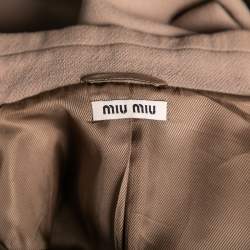 Miu Miu Beige Wool Button Front Long Sleeve Coat S