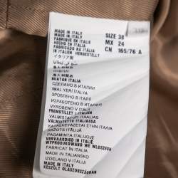 Miu Miu Beige Wool Button Front Long Sleeve Coat S