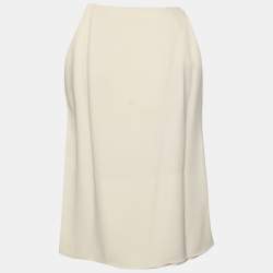 Miu Miu Cream Crepe Sleeveless Top S