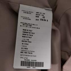 Miu Miu Nude Pink Crepe Embellished Collar Detail Jacket M
