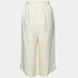 Miu Miu Cream Crepe Wide Leg Culottes M