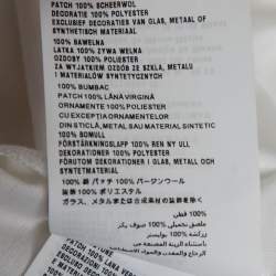 Pre Owned Miu Miu White Cotton Applique Embellished Short Sleeve T-Shirt M