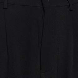 Miu Miu Black Crepe Tapered Trousers M