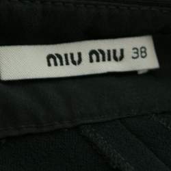 Miu Miu Black Crepe Mini Wrap Skirts S