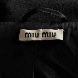 Miu Miu Black Synthetic Crystal Embellished Blazer M