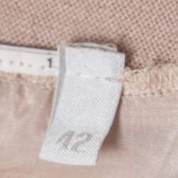 Miu Miu Blush Pink Knit Silk Trimmed Button Front Cardigan M