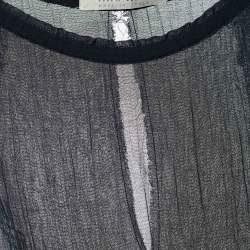 Miu Miu Dark Blue Cotton Sheer Top M