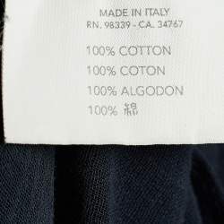Miu Miu Dark Blue Cotton Sheer Top M