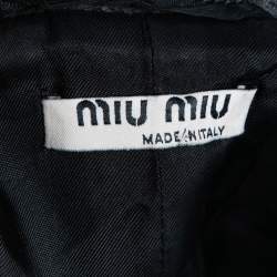 Miu Miu Dark Grey Wool Neck Tie Blazer M 