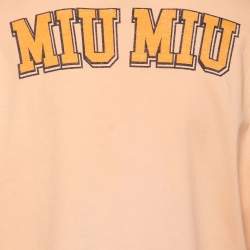 Miu Miu Orange Alice in Wonderland Print Oversized T-Shirt M