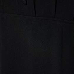 Miu Miu Black Crepe Collared Maxi Dress XS