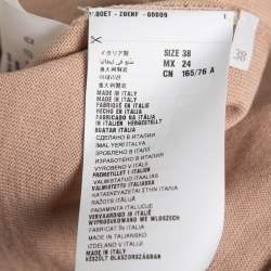 Miu Miu Blush Pink Wool Tie Back Sweater Top S