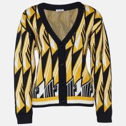 Miu Miu Multicolor Patterned Wool Button Front Cardigan S