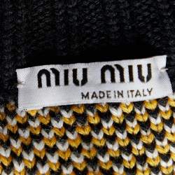 Miu Miu Multicolor Patterned Wool Button Front Cardigan S