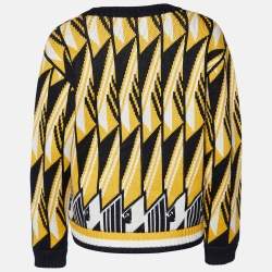 Miu Miu Multicolor Patterned Wool Button Front Cardigan S