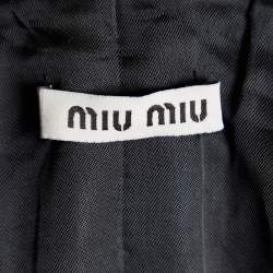 Miu Miu Charcoal Grey Wool Button Front Coat S