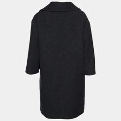 Miu Miu Charcoal Grey Wool Button Front Coat S
