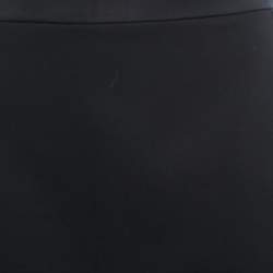 Miu Miu Black Wool Crepe Bow-Detail Mini Skirt M