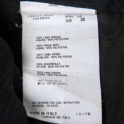Miu Miu Grey Wool Buckle Detail Trousers S