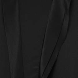 Miu Miu Black Crepe Tie Neck Ruffled Short Dress XS