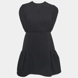 Miu Miu Black Crepe Sleeveless Flared Short Dress M