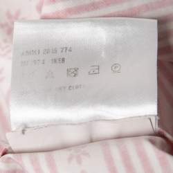 Pre Owned Miu Miu White & Red Printed Cotton Sleeveless Midi Dress M