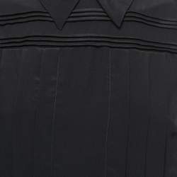 مملوكة مسبقًا Miu Miu Black Silk & Lace Sleeveless Blouse S