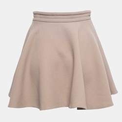 Miu Miu Beige Wool Flared Mini Skirt S