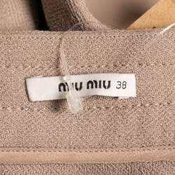 Miu Miu Beige Wool Flared Mini Skirt S