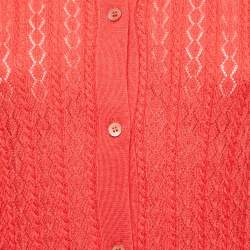 Miu Miu Orange Knit Button Front Cardigan M