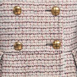 Miu Miu Multicolor Tweed Double Breasted Full Sleeve Flared Short Dress M