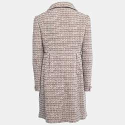 Miu Miu Multicolor Tweed Double Breasted Full Sleeve Flared Short Dress M