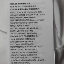 Miu Miu White Cotton Rhinestone Embellished T-Shirt M