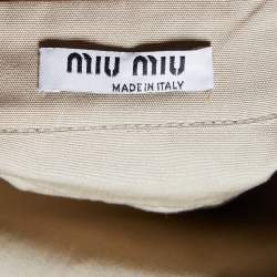 Miu Miu Brown Cotton Ruffled Button Front Shirt XS