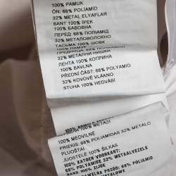 Miu Miu White Cotton Knit Lace Detail T-Shirt L