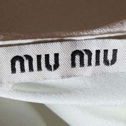 Miu Miu White Crepe Ruffled Hem Top XS