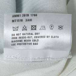 Pre Owned Miu Miu Blue Sequined Bow Embellished Sleeveless Top XS