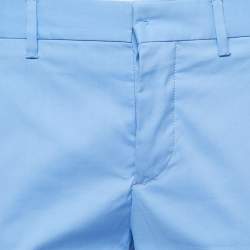 Miu Miu Blue Stretch Cotton Trousers S