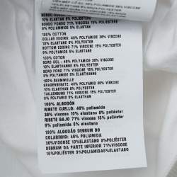 Miu Miu White Cotton Logo Patch Crop T-Shirt XS