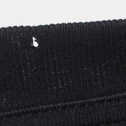 Pre Owned Miu Miu Black Casablanaca Kisses Print Distressed Cotton Half Sleeve T-Shirt S