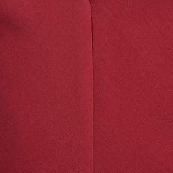 مملوكة مسبقًا Miu Miu Red Wool Fit And Flare Dress S