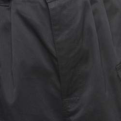 Miu Miu Black Logo Print Black Belted Cargo Shorts S