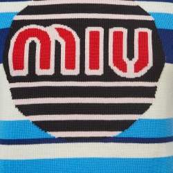 Miu Miu Blue Striped Wool Knit Top S