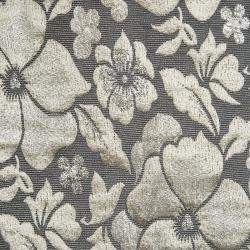 Miu Miu Grey Floral Lurex Jacquard Knee Length Skirt M