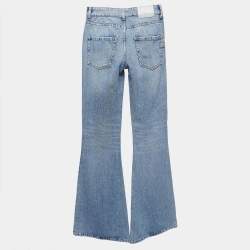 Miu Miu Blue Washed Denim Flared Jeans S Waist 24"