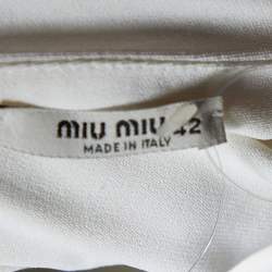 Miu Miu Black Floral Print Cady Turn Lock Detail Sleeveless Dress M