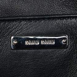 Pre Owned Miu Miu Black Velvet Embellished Starlight Shoulder Bag