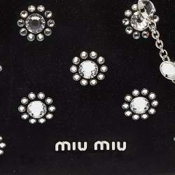 Pre Owned Miu Miu Black Velvet Embellished Starlight Shoulder Bag